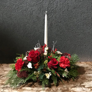 HX-26 Christmas Candle Centerpiece